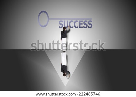business woman drawing success concept