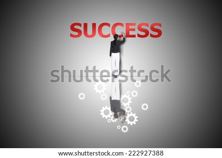 business woman drawing success concept