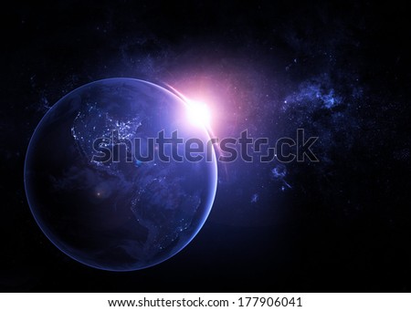 The Earth at Night - Elements of this Image Furnished by NASA