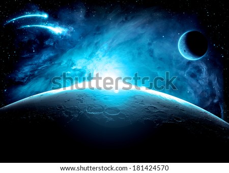 Blue Planet Surface - Elements of This Image Furnished By NASA