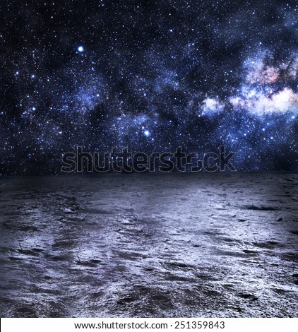Grey Surface of the Moon - Elements of this Image Furnished by NASA