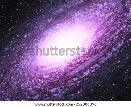 Pink Spiral Galaxy - Elements of this Image Furnished by NASA