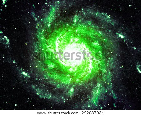 Green Galaxy - Elements of this Image Furnished by NASA