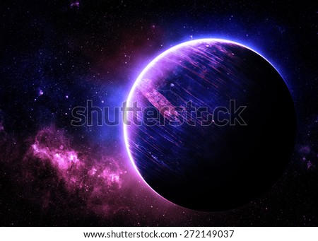 Blue Alien World - Elements of this Image Furnished by NASA