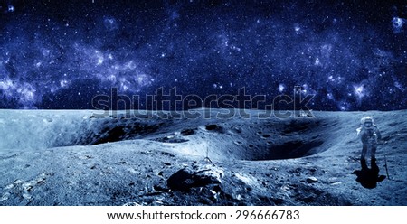 Moon Landing - Elements of this Image Furnished by NASA