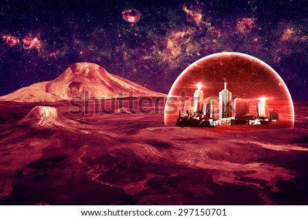 Alien Colony - Elements of this Image Furnished by NASA