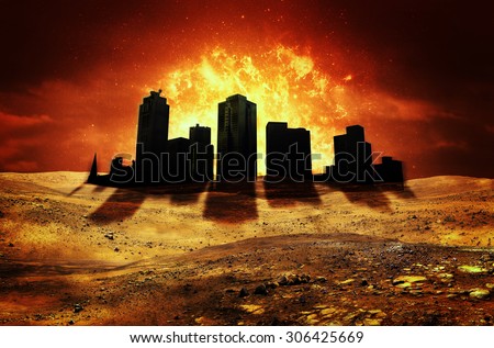 Apocalypse City - Elements of this Image Furnished by NASA
