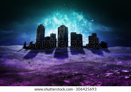 Apocalypse City - Elements of this Image Furnished by NASA