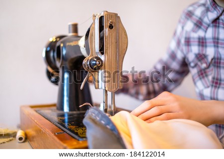 Sewing process on old sewing machine