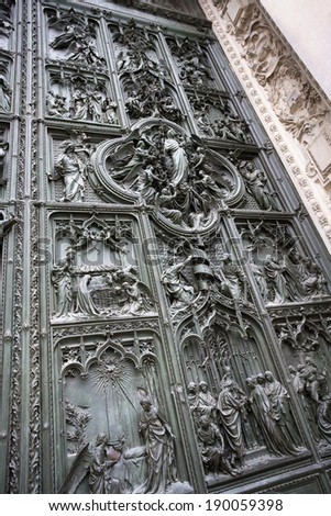architecture art door in europe and attraction building