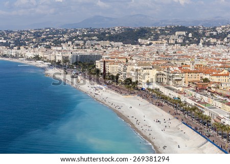 NICE, FRANCE - APRIL 4, 2015: Nice is a famous French city in Southern France.