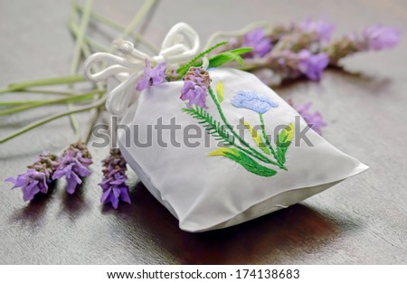 Lavender seeds in small bag