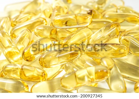 Omega fish oil capsule background