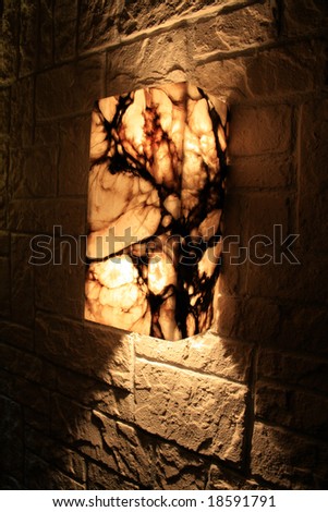 Modern lamp in gothic style. Cool    architecture