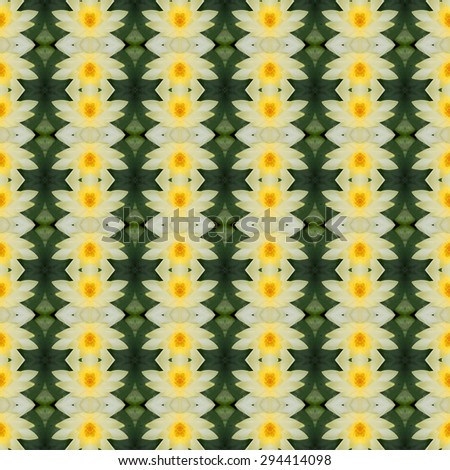 Yellow lotus in full bloom seamless use as pattern and wallpaper.