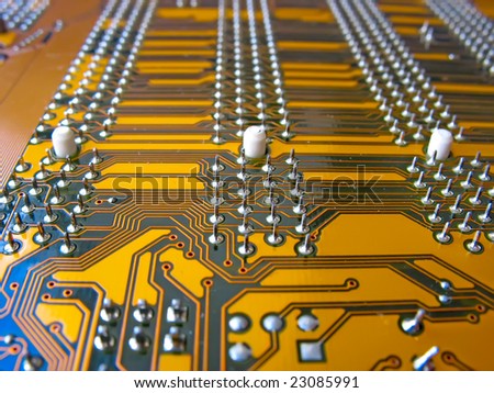 close-up of Computer Circuit Board abstract pattern