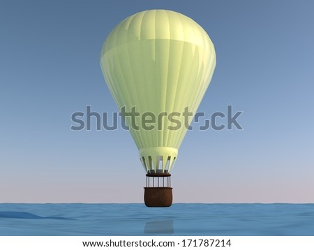 Balloon over the water ballooning