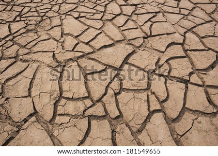 Dry cracked soil in drought land