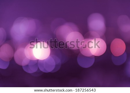Purple light bokeh , defocused background.