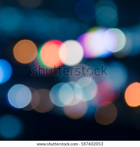 City night light bokeh , defocused background with copy space