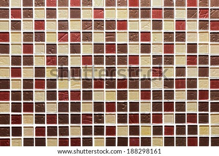 Earth tone mosaic tiles texture background