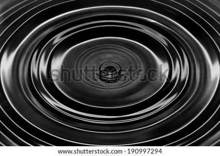 Black oil dripping. Abstract black and white circle liquid drop ripple texture background