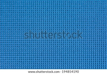 Blue yoga mat texture background.
