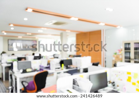 Office organization blur background with bokeh.