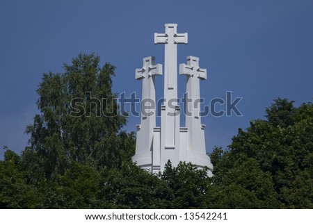 The Three Cross Hill in Vilnius, Lithuania