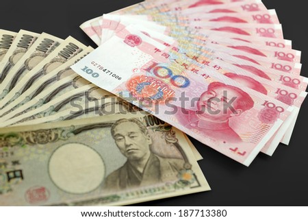 Chinese and Japanese currency pair used in forex trading.