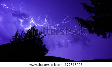 Night thunderstorm