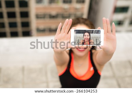 Selfie Photos after doing Yoga on a Rooftop in Hong Kong Island