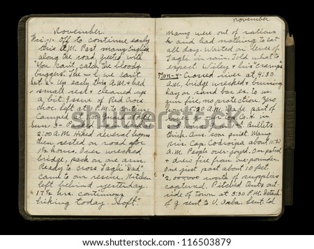 WWI American Soldier's Diary Pages