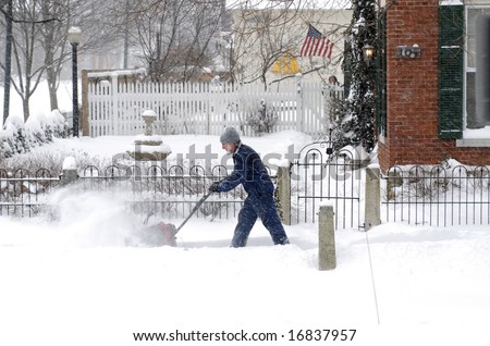 Man with Snow Blower