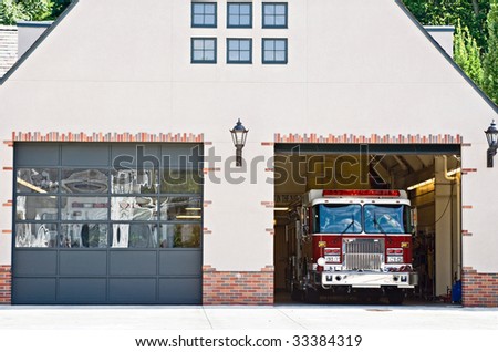 Fire House with Engine