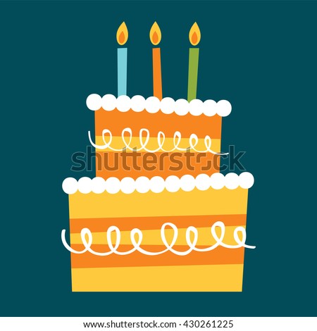 playful birthday cake with candle