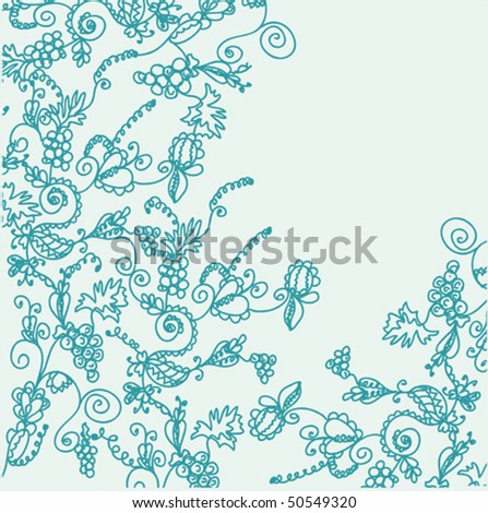 Logo Design Reference on Stock Vector Floral Graphic Design Background With Grape 50549320 Jpg