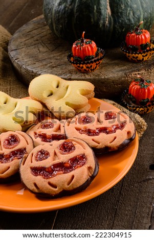 Halloween cookies, pumpkin cookies