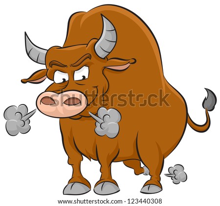 Angry brown bull illustration Angry brown bull illustration