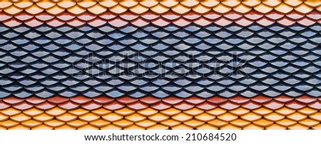 Thai traditional roof tile at Thailand