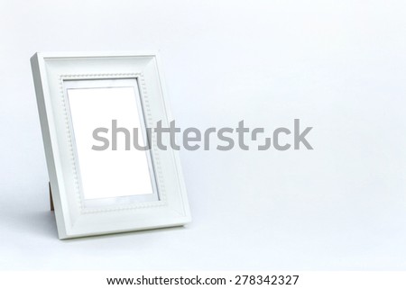 white frame isolated on white background