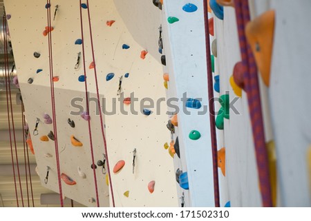 indoor rock-climbing wall