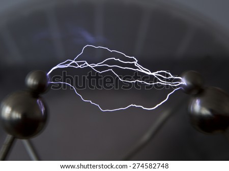 This artificially created by an electrical discharge in the air.
