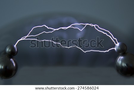 This artificially created by an electrical discharge in the air.