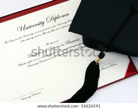 College Diploma and Cap