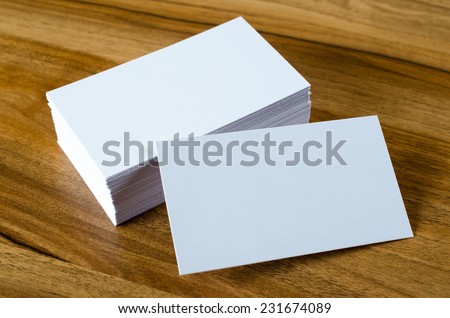 Blank corporate identity package business card