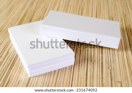 Blank corporate identity package business card