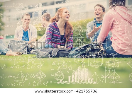 Maths against college students sitting in the park