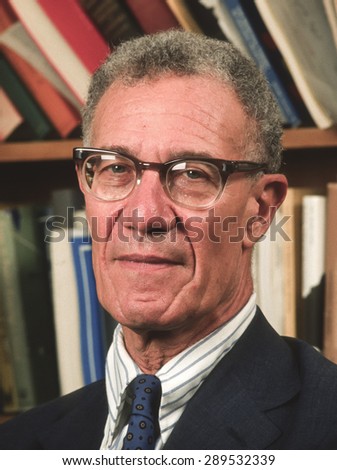 CAMBRIDGE, MASSACHUSETTS, USA - Nobel Prize winning economist Professor Robert M. Solow, at MIT. October 10, 1990