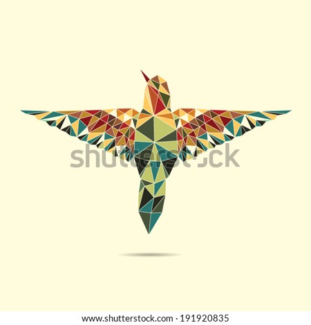 geometric hummingbird abstract colour geometric hummingbird abstract colour